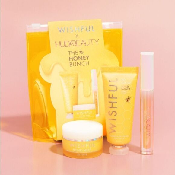 HUDA BEAUTY Wishful Honey whip Moisturizer, Silk Balm And Yo Glow Set - Picture 3 of 15